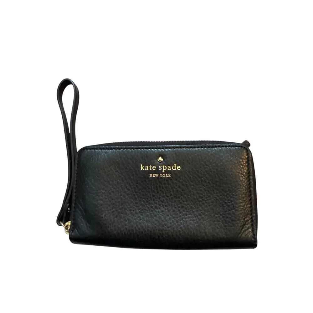 Kate Spade Wallet Wristlet Pebbled Leather Cobble Hill Medium Lacey‎